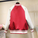 arriere blouson rouge college usa fille