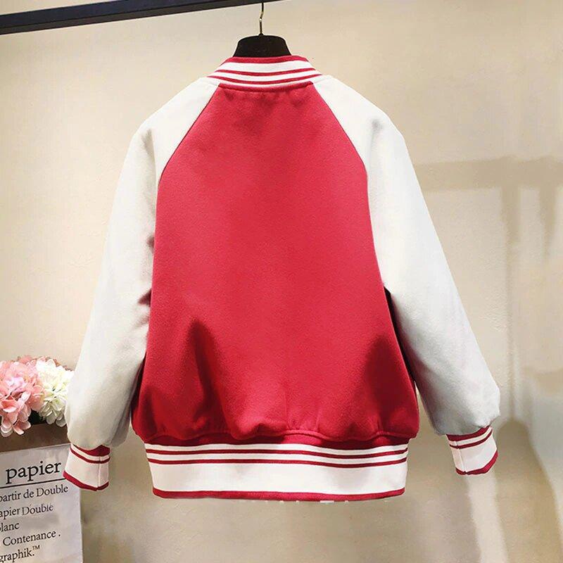 arriere blouson rouge college usa fille