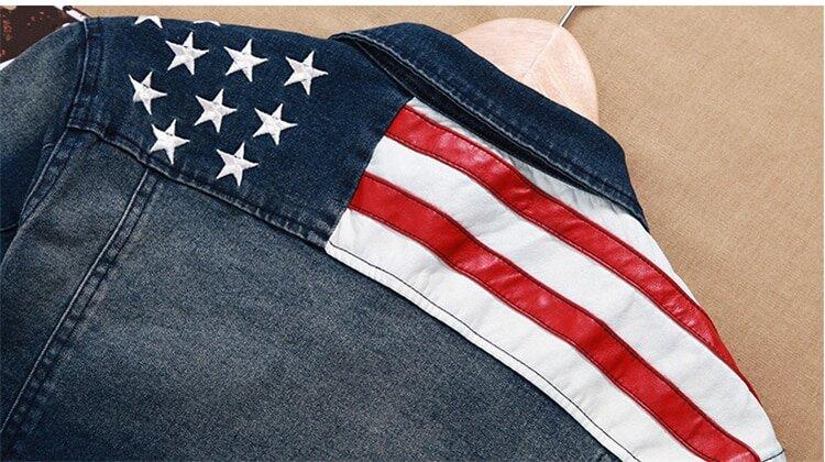 arriere veste americaine en jean