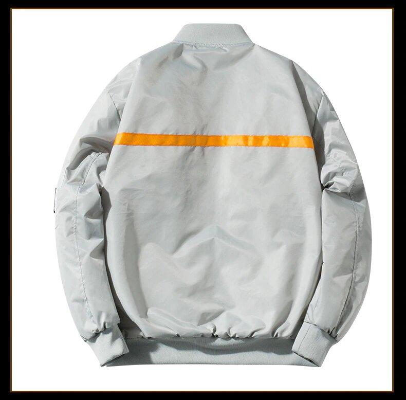 arriere bomber gris drapeau americain