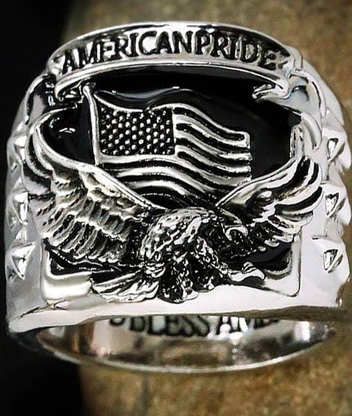 bague drapeau americain