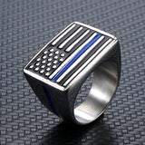 bague drapeau amerique homme