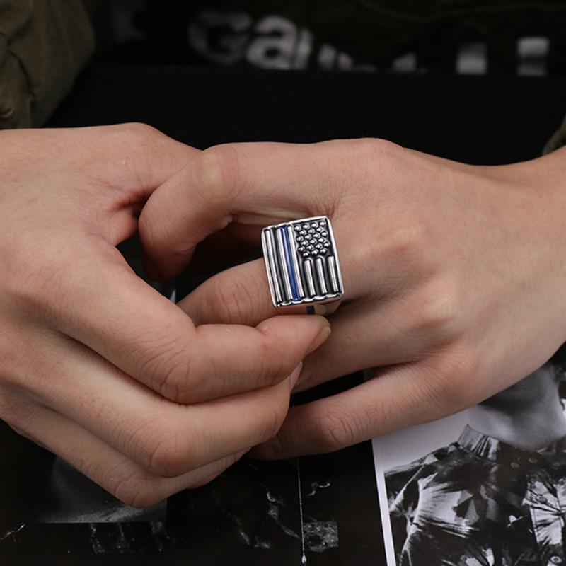 bague drapeau etats unis