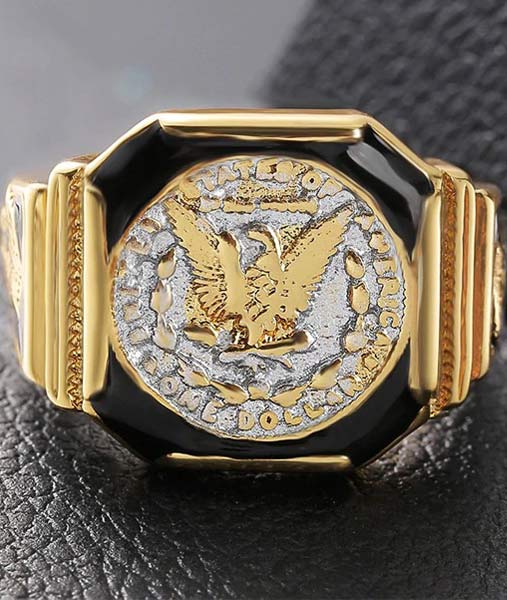 bague style USA homme