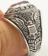 bague usa en argent