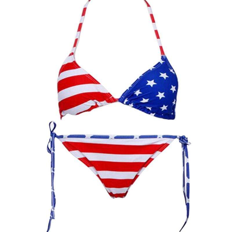 bikini triangle drapeau americain