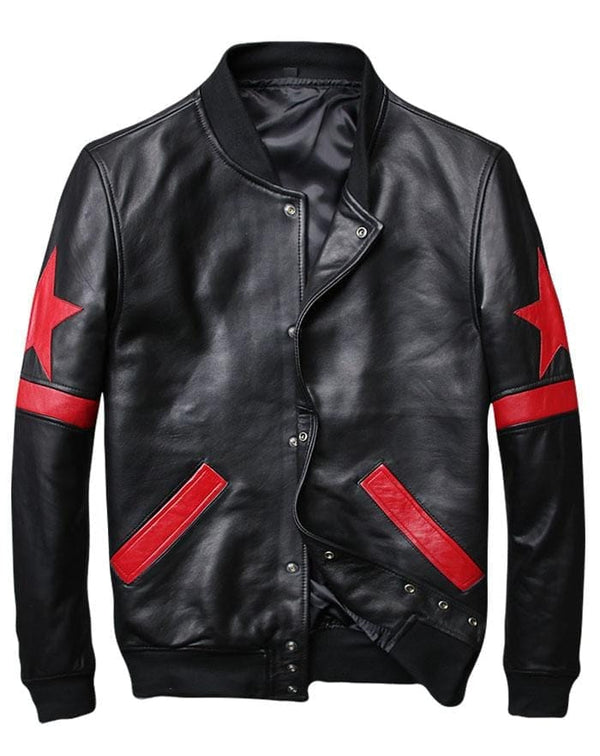 blouson cuir football américain