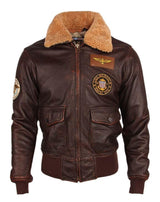 blouson cuir  pilote US navy