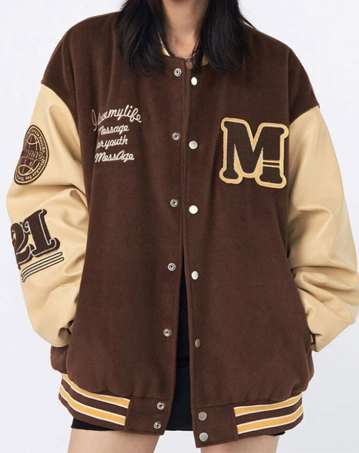 Veste teddy top marron