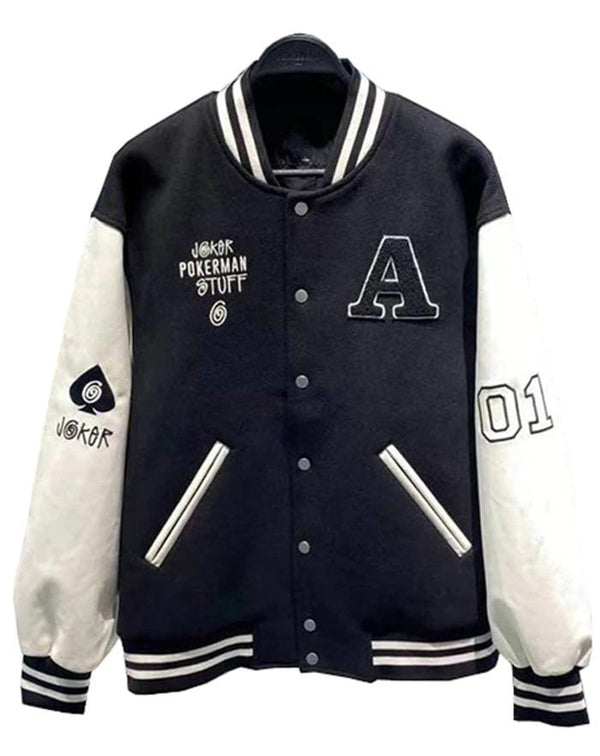blouson teddy noir et blanc