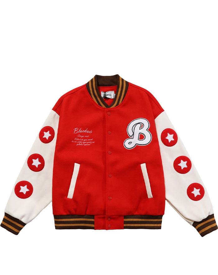 blouson teddy rouge