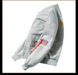 blouson bomber gris drapeau etats unis