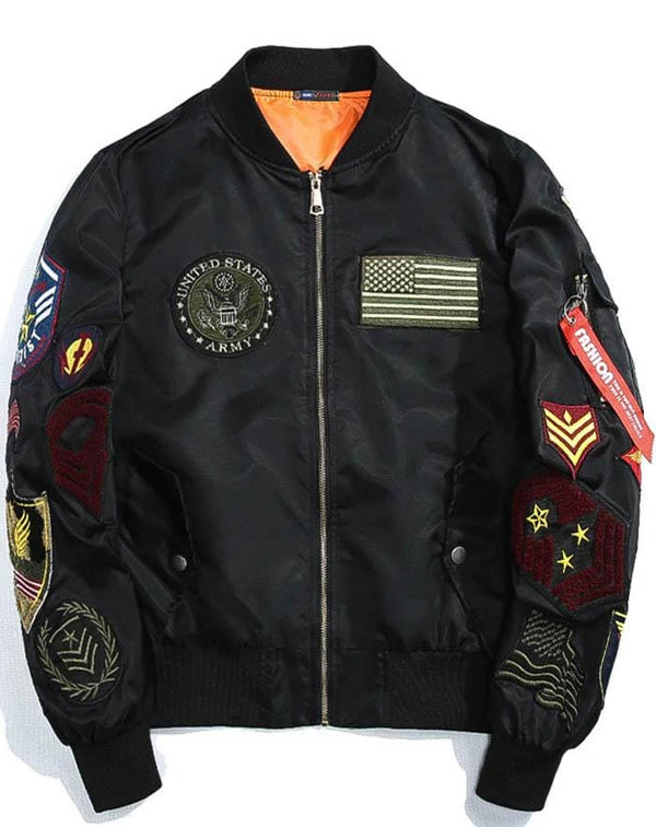 blouson militaire etats unis noir