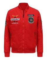 blouson rouge pilote us 