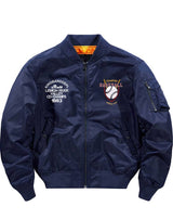 bomber baseball bleu marine