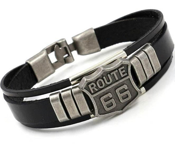 bracelet noir Route 66