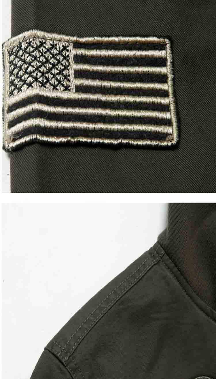 broderie drapeau usa veste pilote