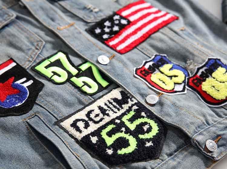 broderies americaines blouson jean