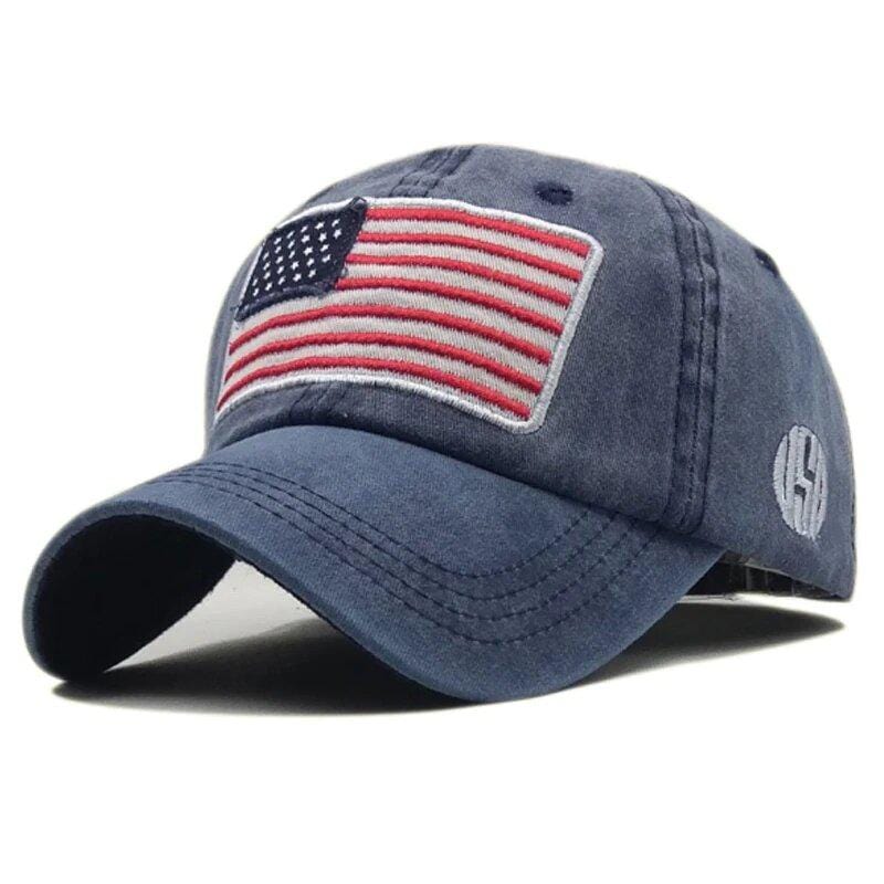 casquette bleue etendard usa