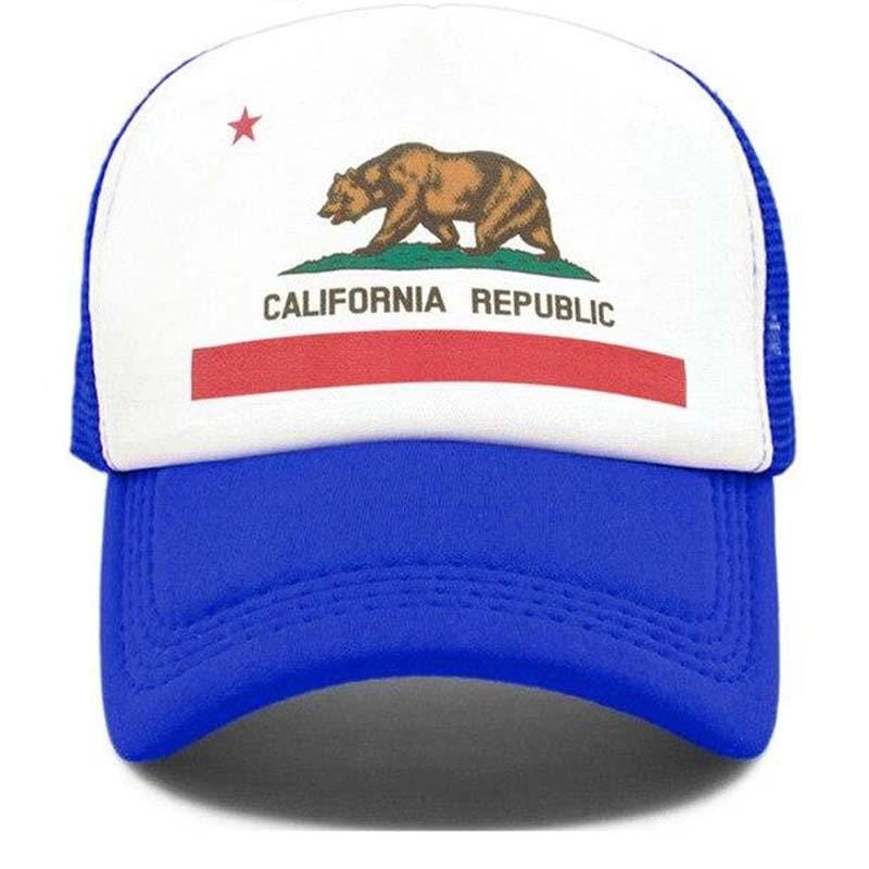 casquette bleue motif californien