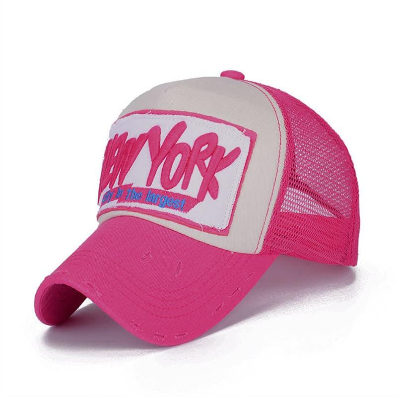 casquette rose new york