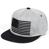 casquette us grise drapeau americain