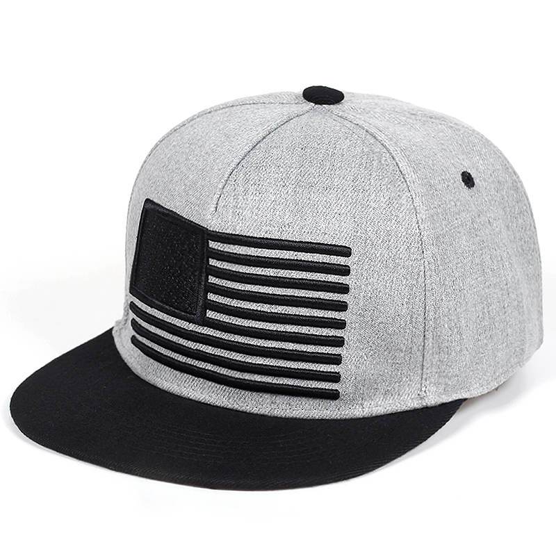 casquette us grise drapeau americain