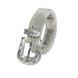 ceinture argent boucle motif floral