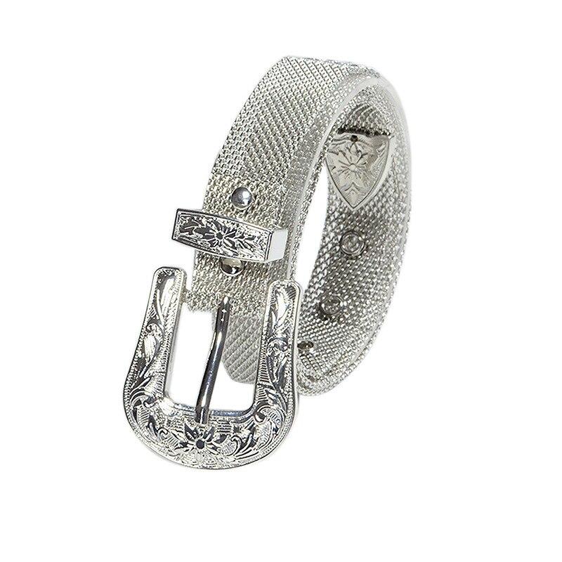 ceinture argent boucle motif floral