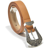 ceinture beige look western femme