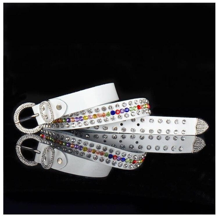 ceinture blanche femme cowgirl