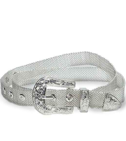 ceinture couleur argent cowgirl