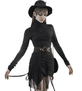 ceinture country femme franges