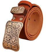 ceinture cowboy cuir marron