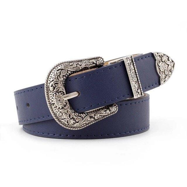 ceinture cowgirl bleue