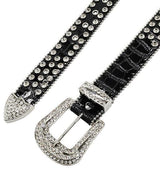 ceinture cowgirl noire vernie