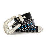 ceinture cowgirl pierres bleues