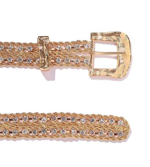 ceinture doree boucle western