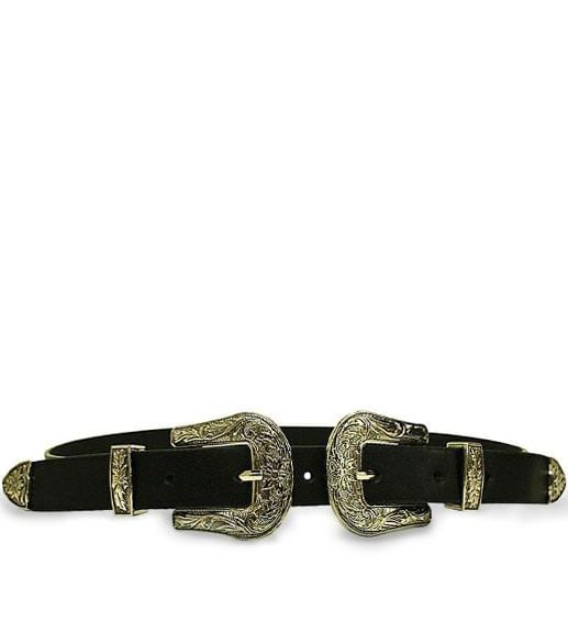 ceinture double boucle dorée