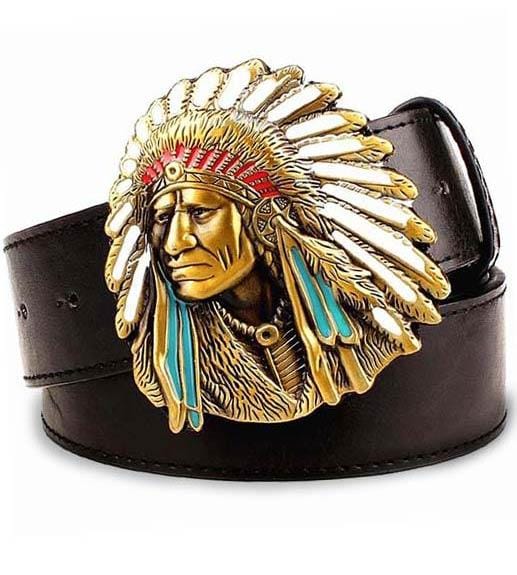 Ceinture en Cuir véritable pour Homme, Ceinture de Cowboy réversible de  Largeur 3,8 cm rétro, Ceinture de Robe de Travail pour Hommes Vintage en  Laiton avec Boucle à la Taille : 