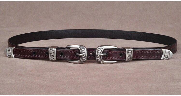 ceinture look cowgirl boucle double