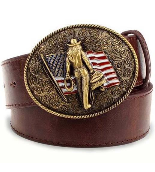 ceinture marron cowboy americain