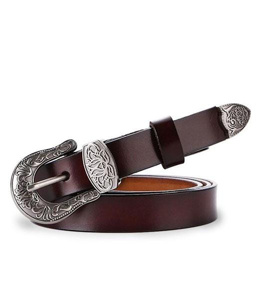 ceinture marron fonce vintage femme