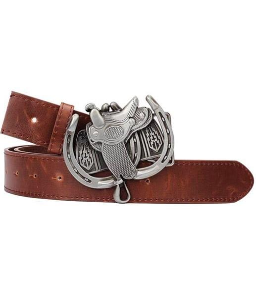 ceinture marron style cowboy