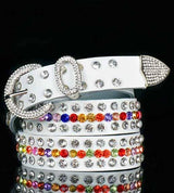 ceinture mexicaine pierres colorees