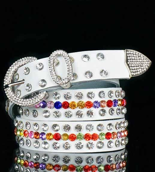 ceinture mexicaine pierres colorees