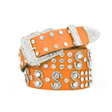 ceinture orange strass femme usa