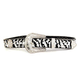 ceinture western femme motif zebre