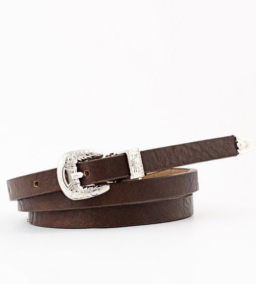 ceinture western marron fonce