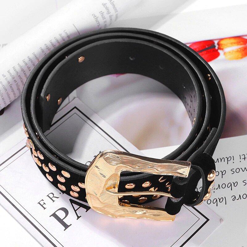 ceinture doree strass western femme